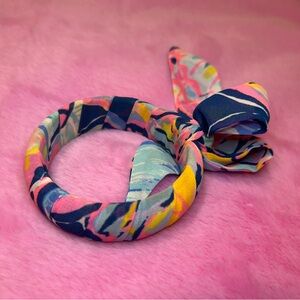 Lilly fabric wrapped bangle bracelet